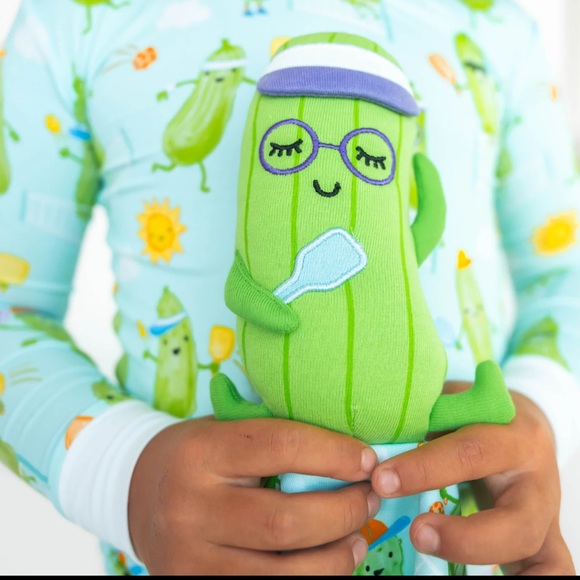 🥒🏓 Piper the Pickle Lovey Toy Little Sleepies Pickleball Power NEW - Picture 2 of 5